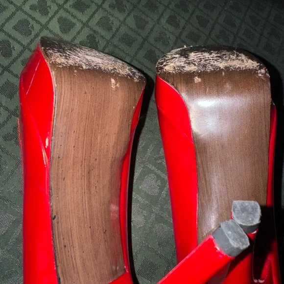 Stuart Weitzman Red Patent Leather Heels - Picture 8 of 16